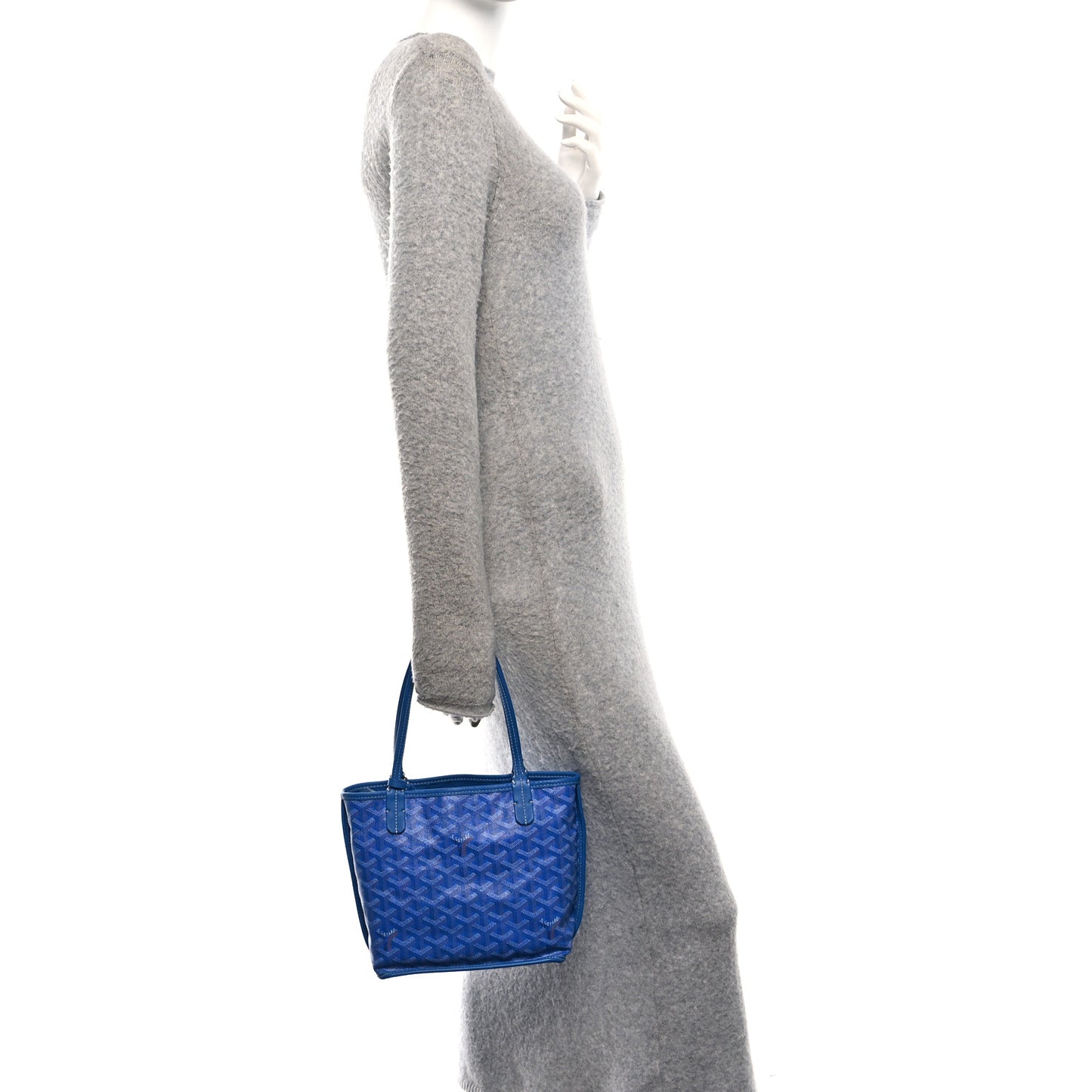 Goyardine Reversible Mini Anjou Sky Blue