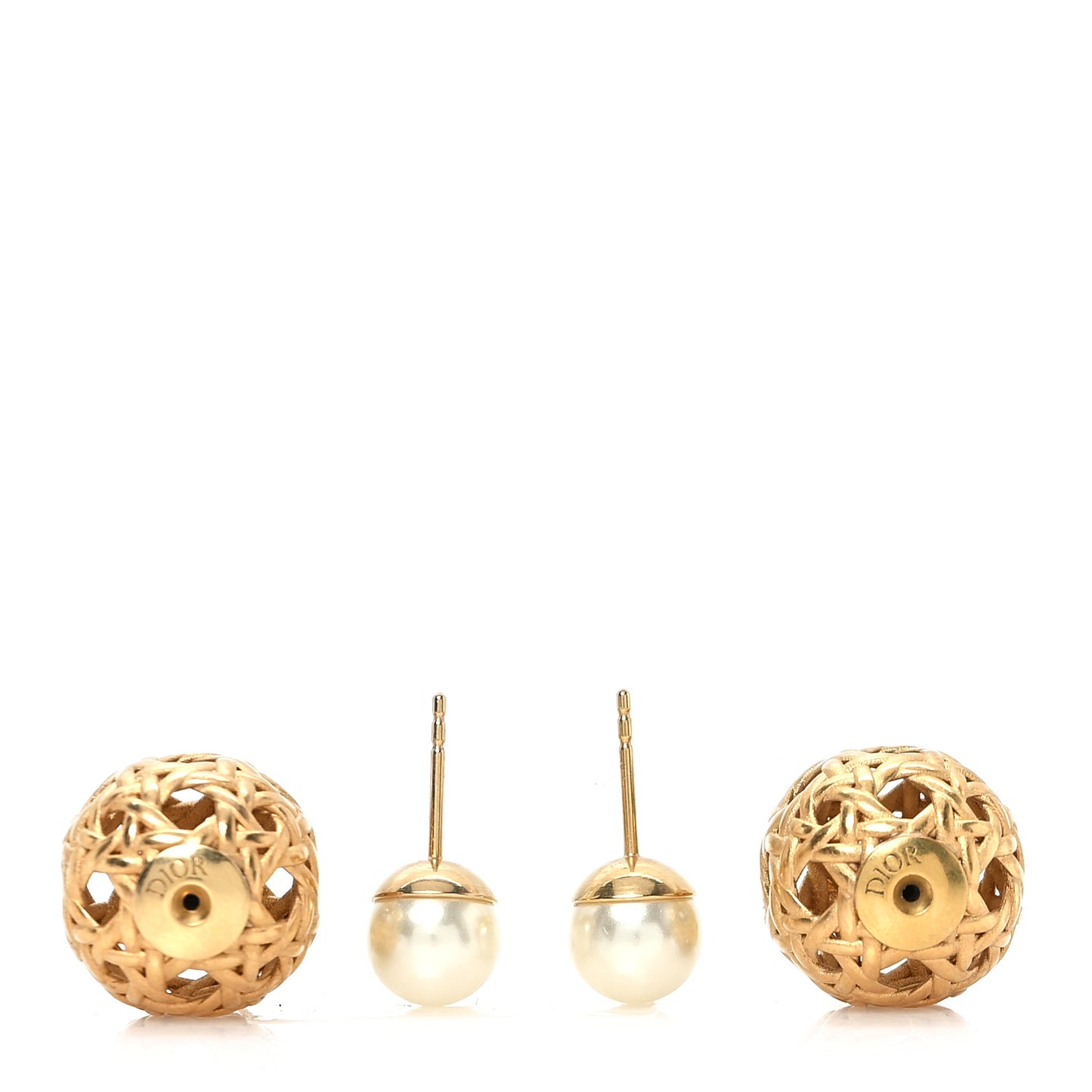 Pearl Mise En Dior Tribales Earrings Gold