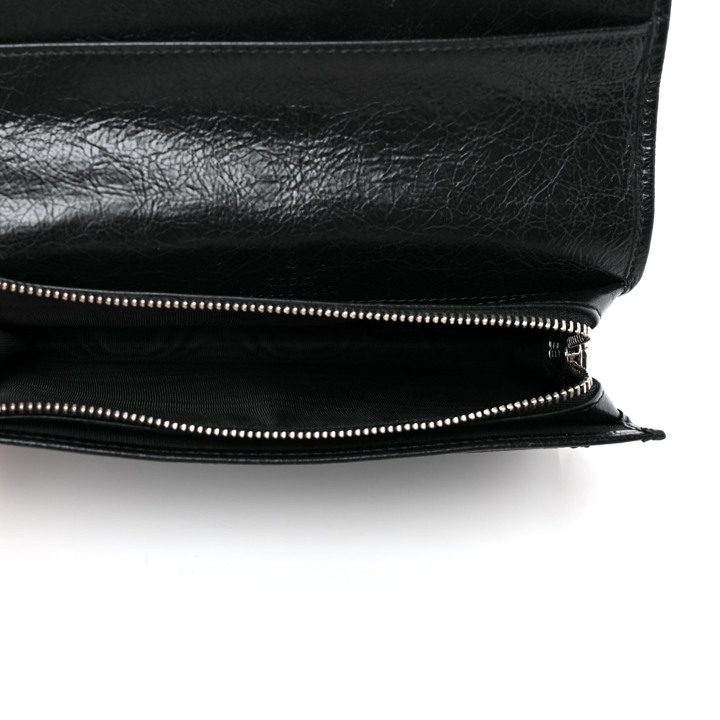 Fluffy Calfskin Morpheus Flap Wallet Black