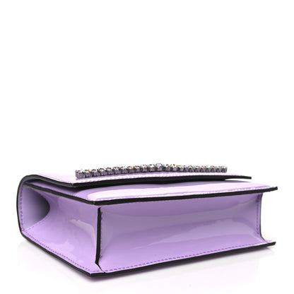 Jimmy Choo Patent Crystal Embellished Bing Bohemia Crossbody Bag Wisteria 4 of 9