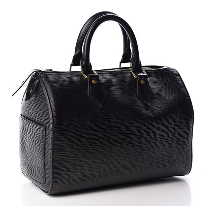 Louis Vuitton Epi Speedy 25 Black 2 of 8