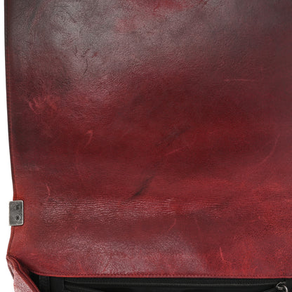 Chanel Nubuck Chesterfield Quilted Large Celtic Boy Flap Red 11 of 15