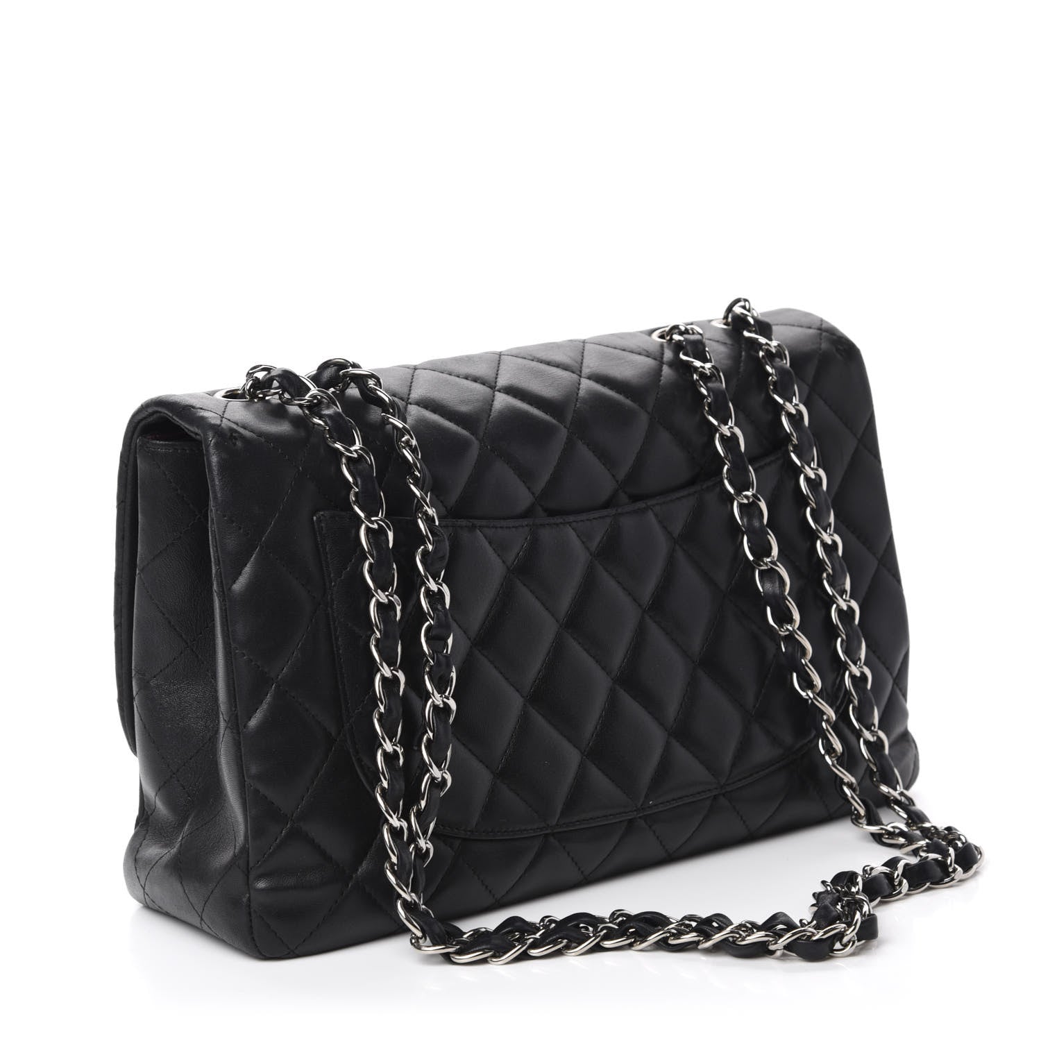 Chanel Lambskin Quilted Jumbo Single Flap Black 3 of 12