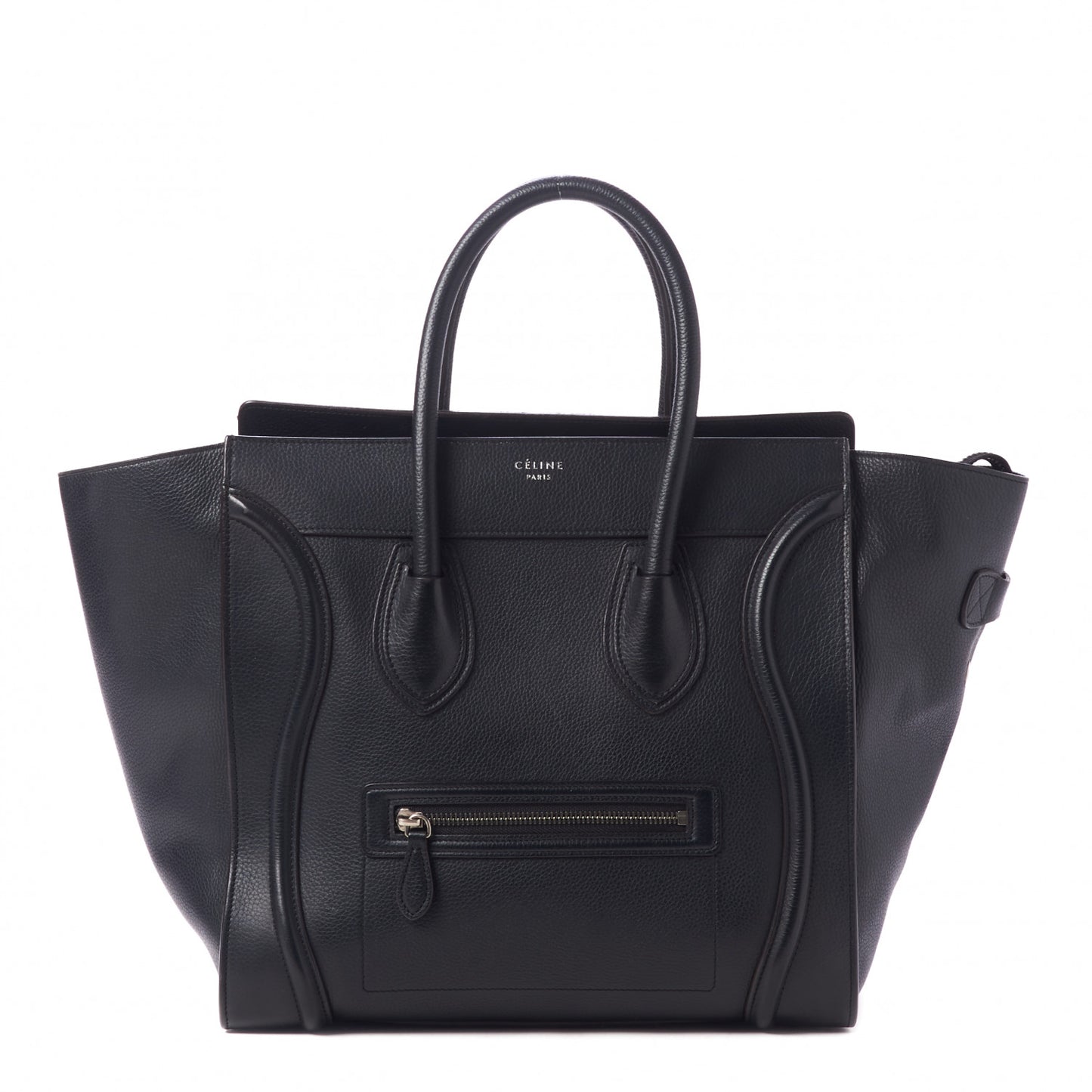 Drummed Calfskin Mini Luggage Black