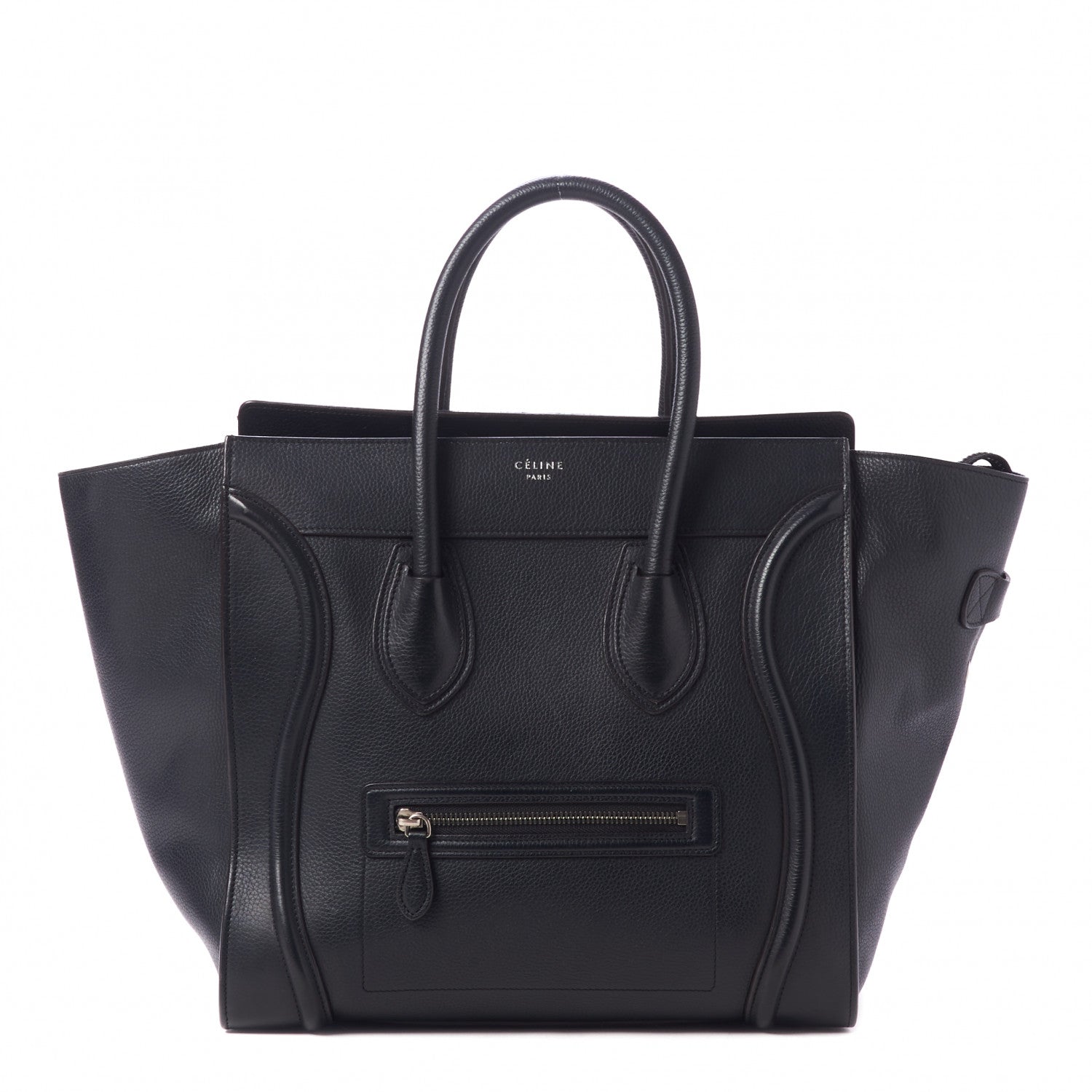 Celine Drummed Calfskin Mini Luggage Black 1 of 10