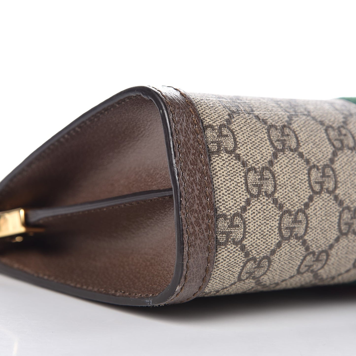 GG Supreme Monogram Web Small Ophidia Chain Shoulder Bag Brown