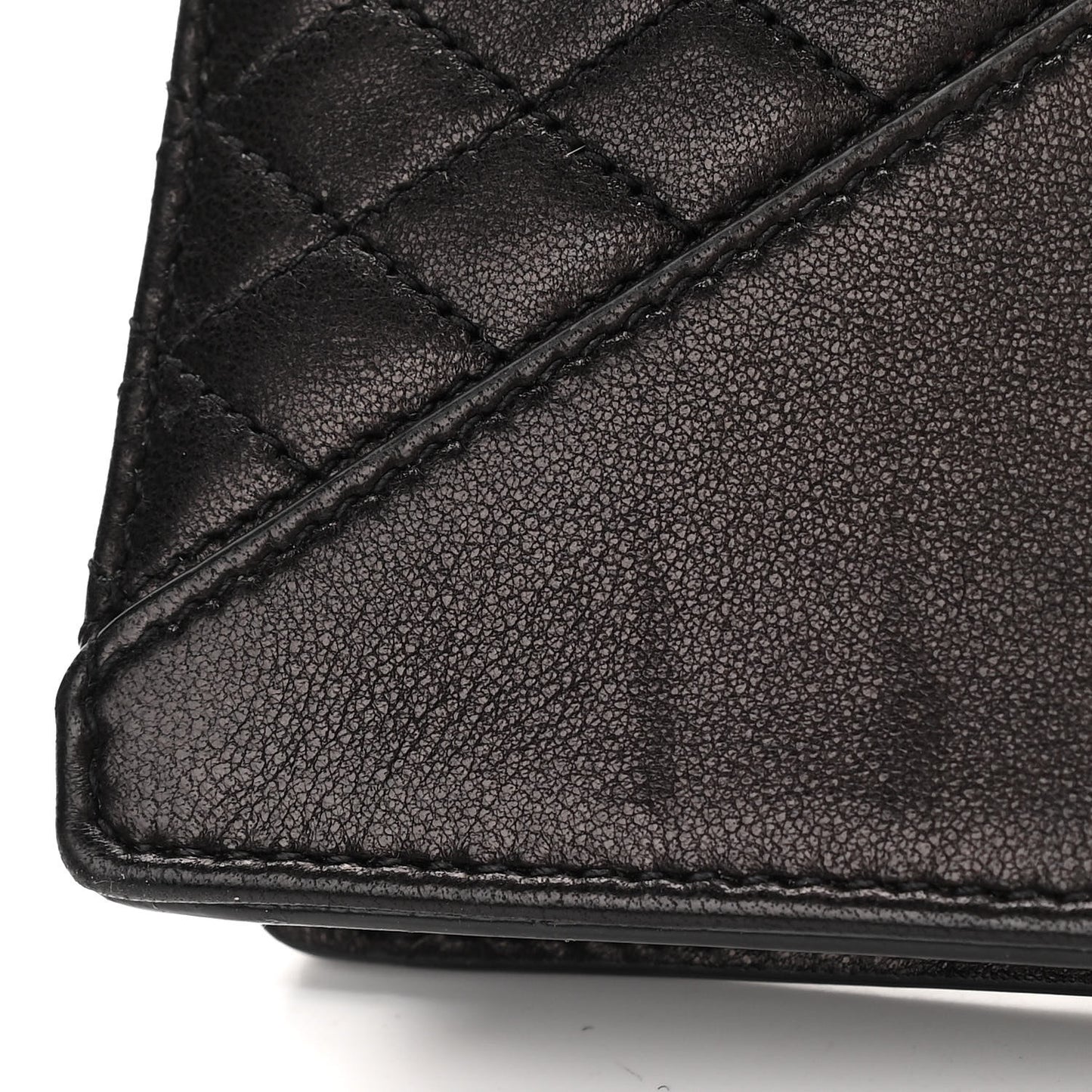 Lambskin Quilted Monogram Gaby Chain Bag Black