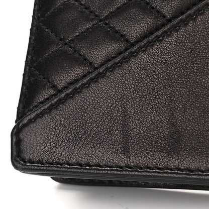 Saint Laurent Lambskin Quilted Monogram Gaby Chain Bag Black 10 of 12