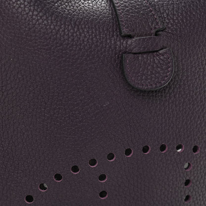 Hermes Taurillon Clemence Evelyne III GM Raisin 13 of 13