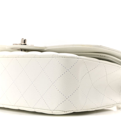 Chanel Caviar Quilted Medium Double Flap White 10 of 15