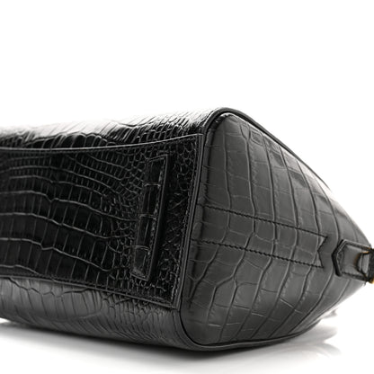 Givenchy Calfskin Crocodile Embossed Mini Antigona Black 9 of 9