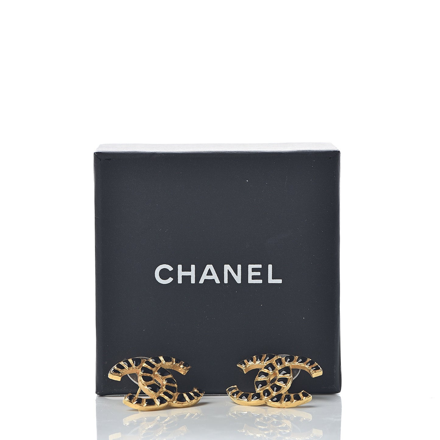 Along The Nile CC Earrings Gold Black