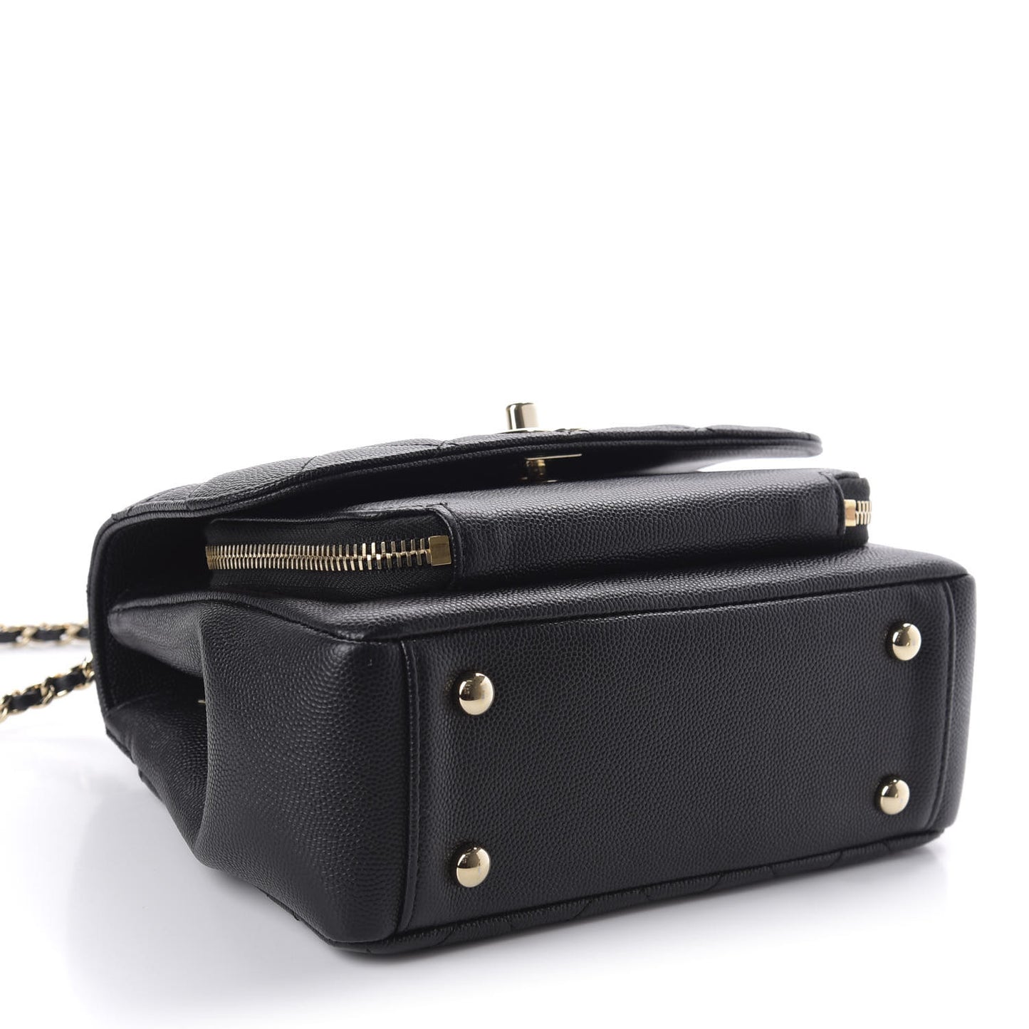 Caviar Quilted Small Business Affinity Flap Black