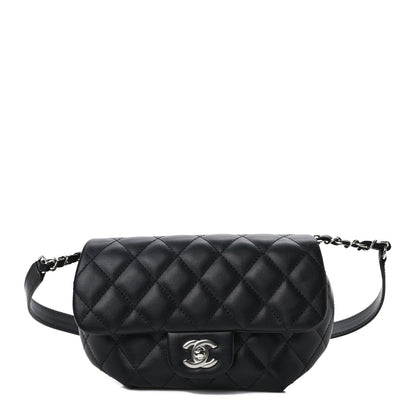 Chanel Calfskin Quilted CC Uniform Flap Belt Bag Black 1 of 9