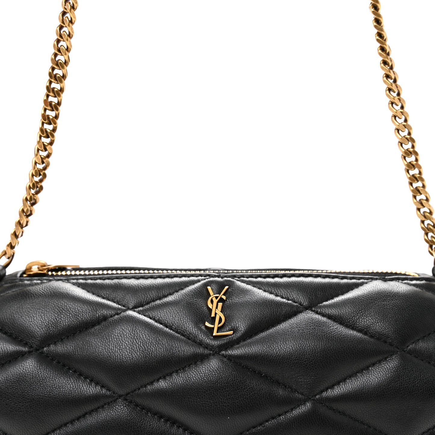 Lambskin Monogram Mini Sade Tube Bag Black