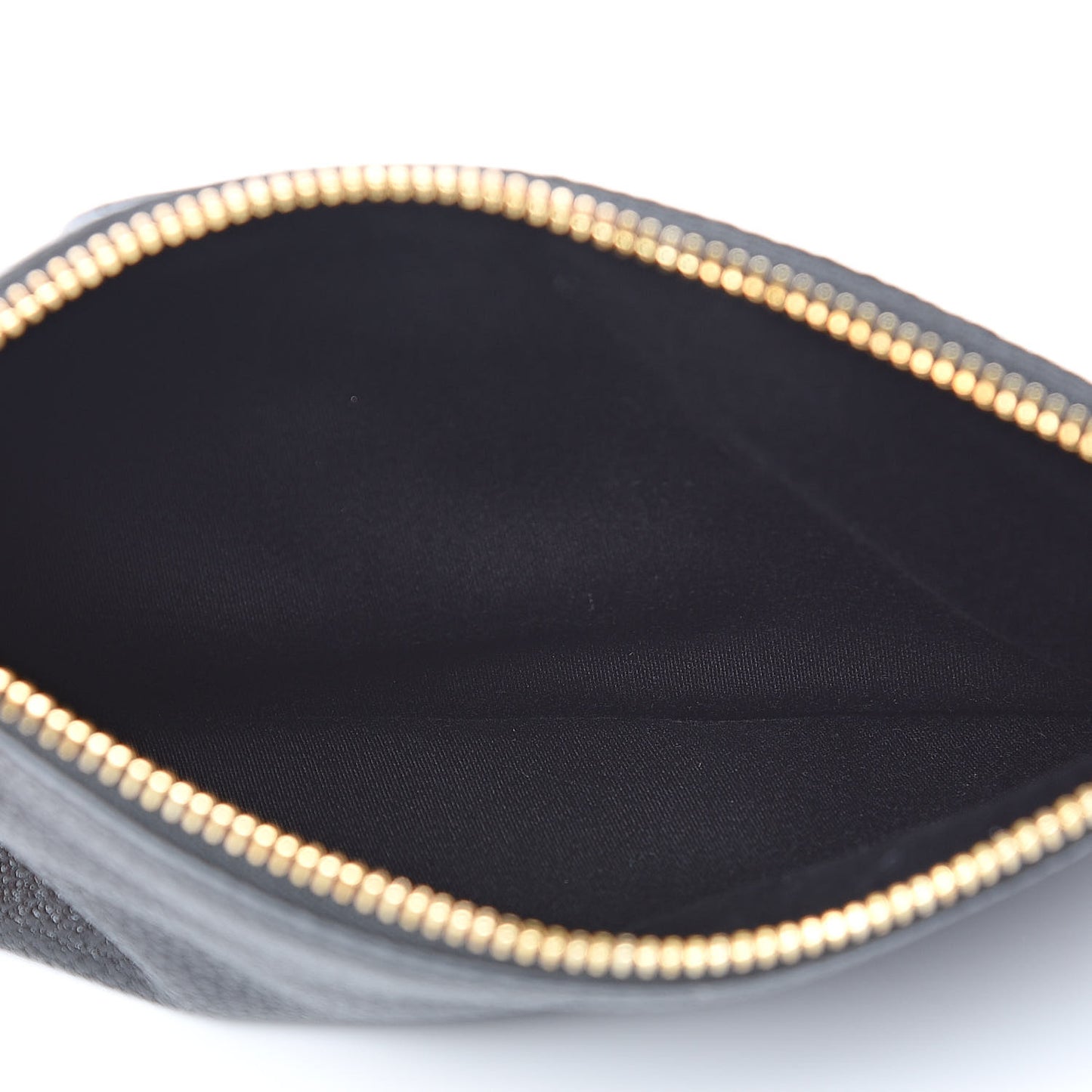 Goatskin Madras Blason Print Zip Envelope Black