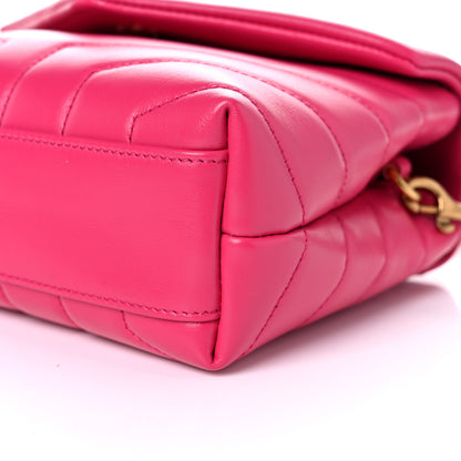 Saint Laurent Calfskin Y Quilted Monogram Toy Loulou Crossbody Bag Freesia 10 of 10
