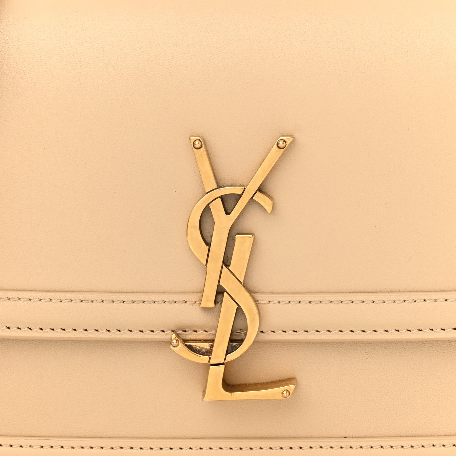 Saint Laurent Smooth Calfskin Small Solferino Satchel Ivory Natural 8 of 16