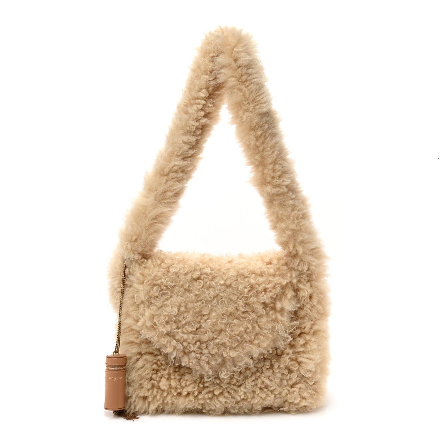 Shearling Shoulder Bag Natural