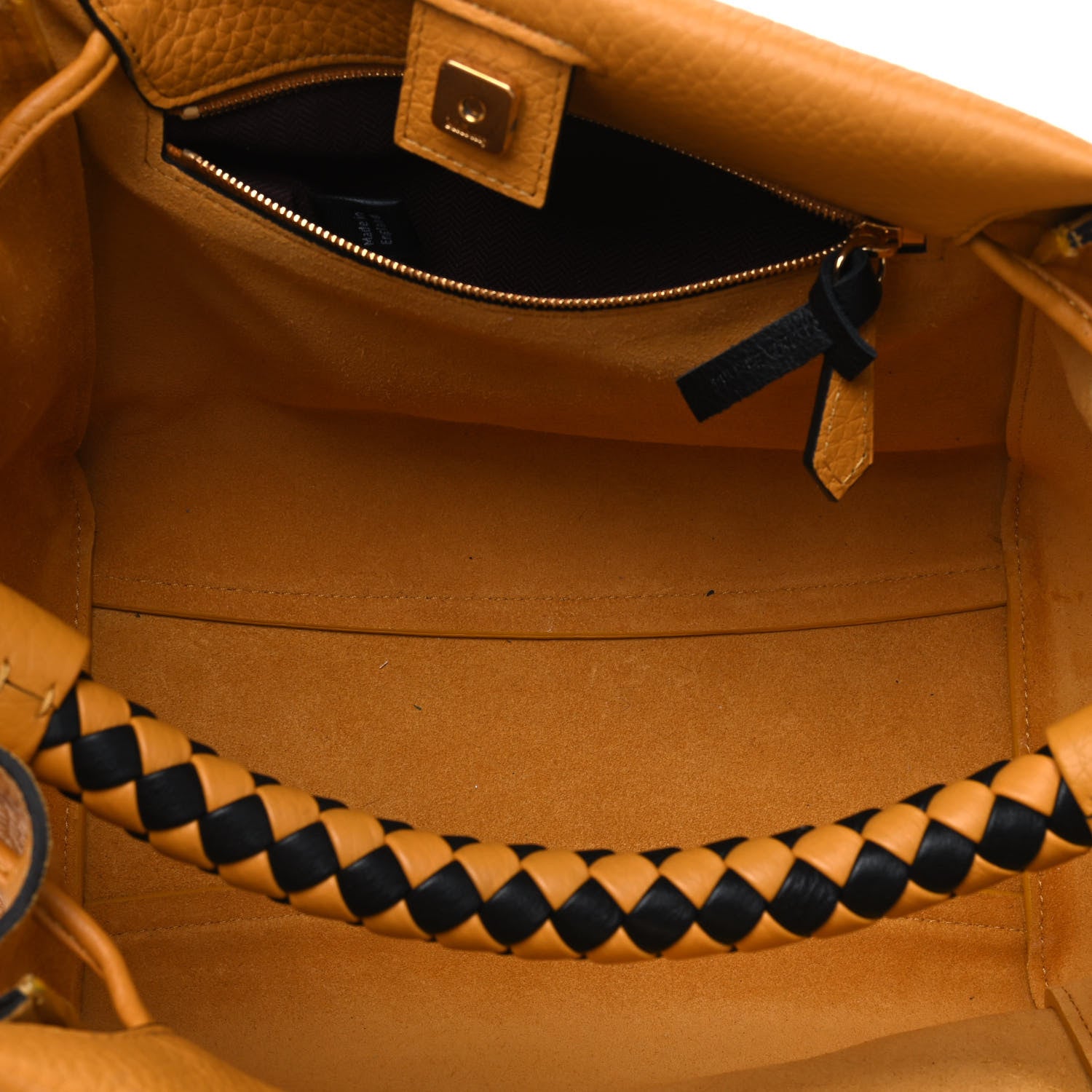Mulberry Heavy Grain Small Iris Tote Deep Amber 4 of 8