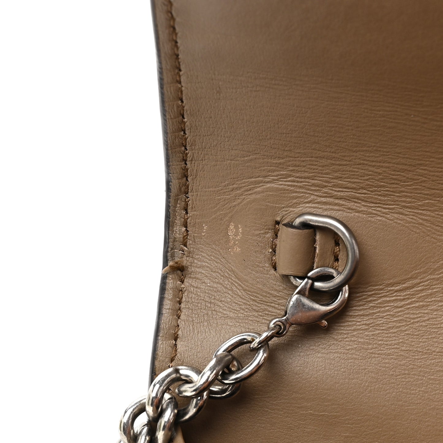 GG Supreme Monogram Mini Dionysus Chain Wallet Beige Taupe