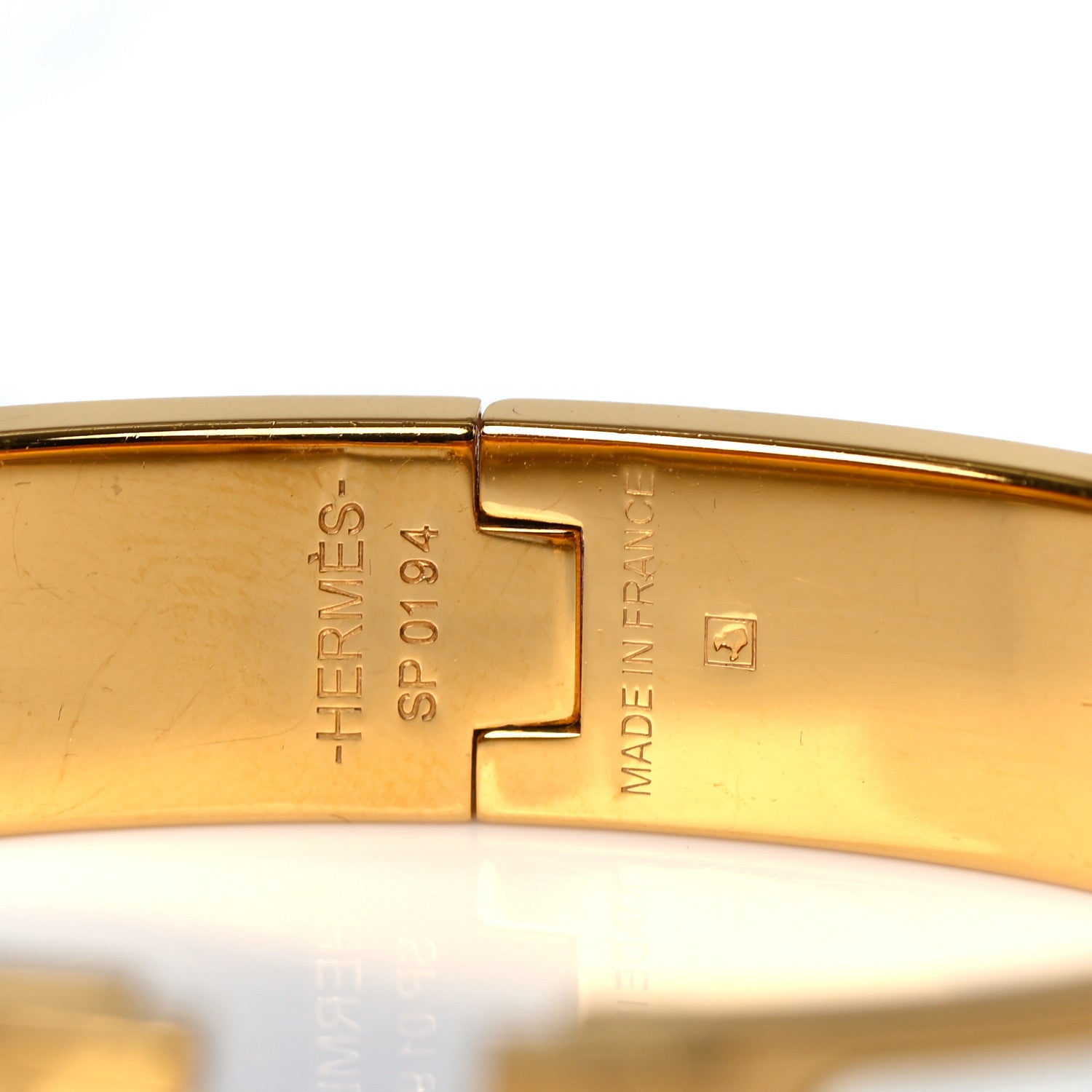 Hermes Enamel Narrow Clic Clac H Bracelet PM White 4 of 4
