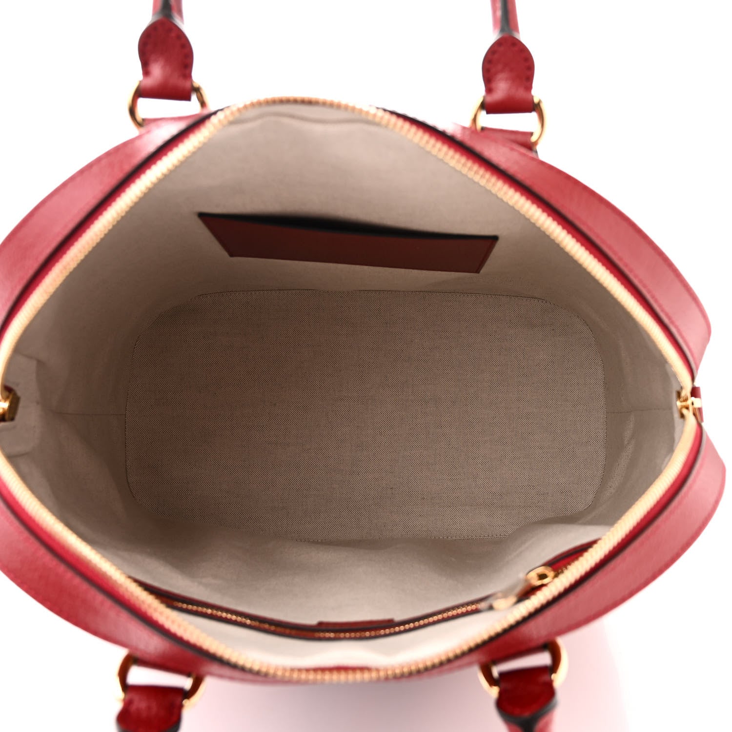 Gucci Textured Dollar Calfskin Web Small Savoy Bowling Tote Red 5 of 10