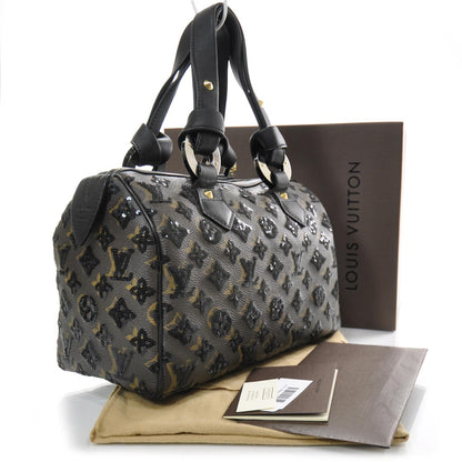 Louis Vuitton Monogram Sequins Eclipse Speedy 28 Black 2 of 8