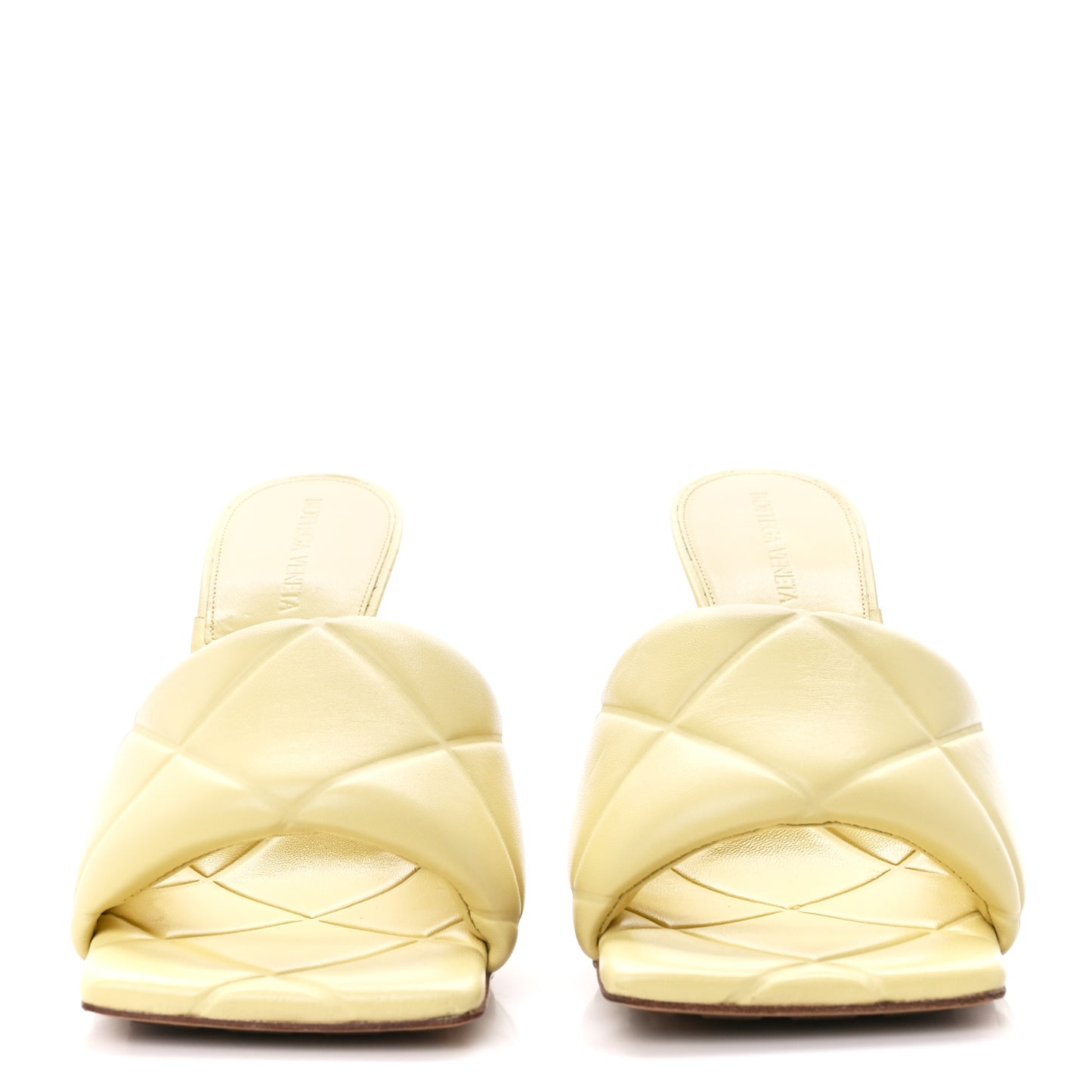 Nappa Quilted Rubber Lido Mule Sandals 40 Moon Beam