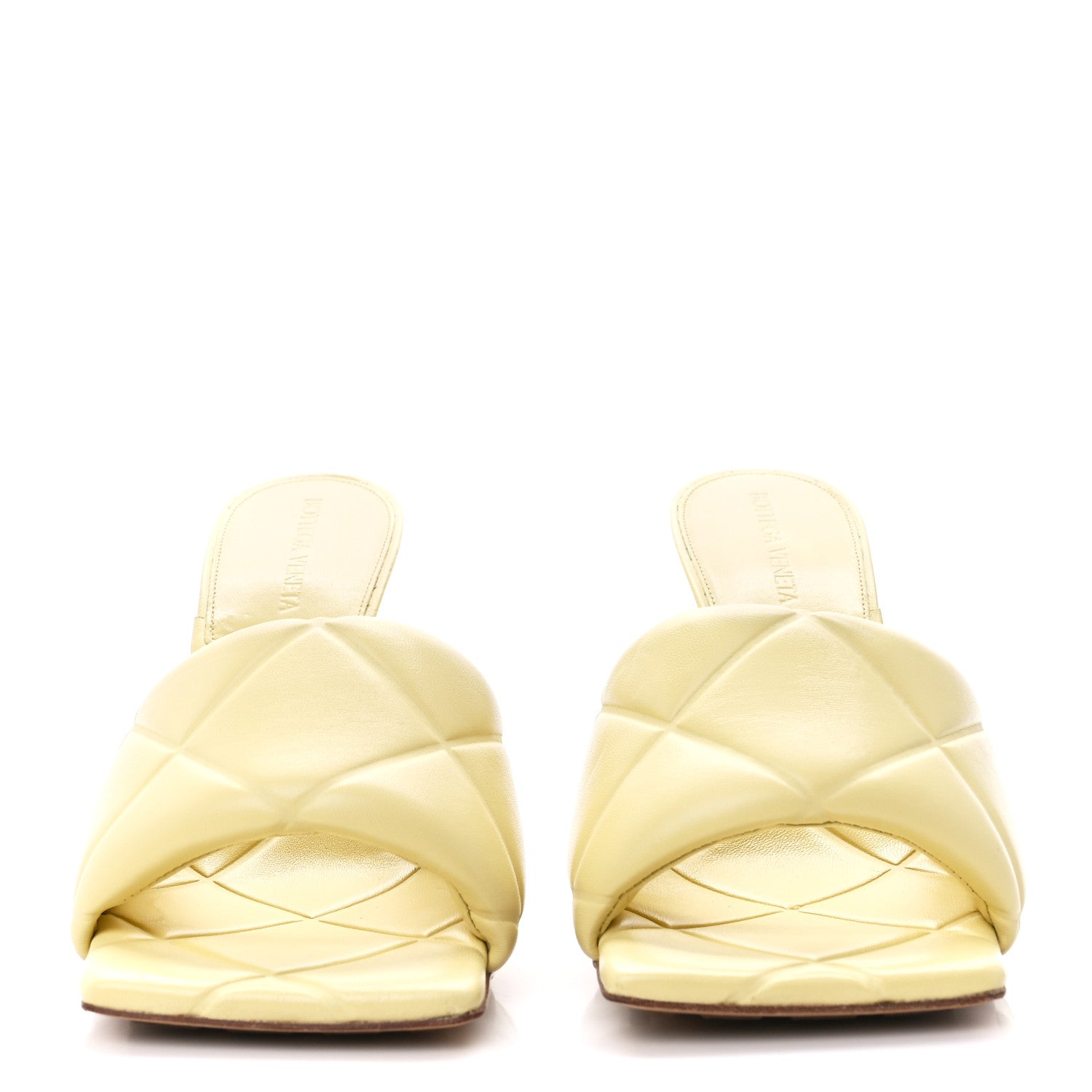 Bottega Veneta Nappa Quilted Rubber Lido Mule Sandals 40 Moon Beam 2 of 8