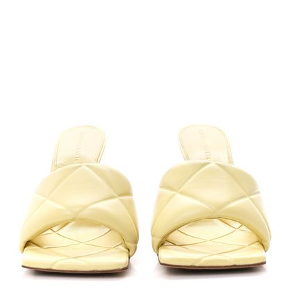 Bottega Veneta Nappa Quilted Rubber Lido Mule Sandals 40 Moon Beam 2 of 8