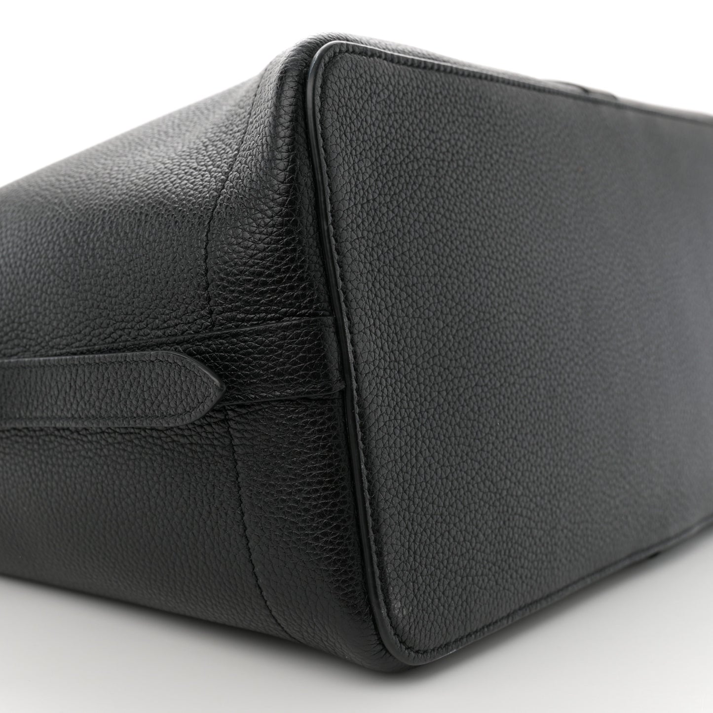 Grained Calfskin Medium Cabas De France Black