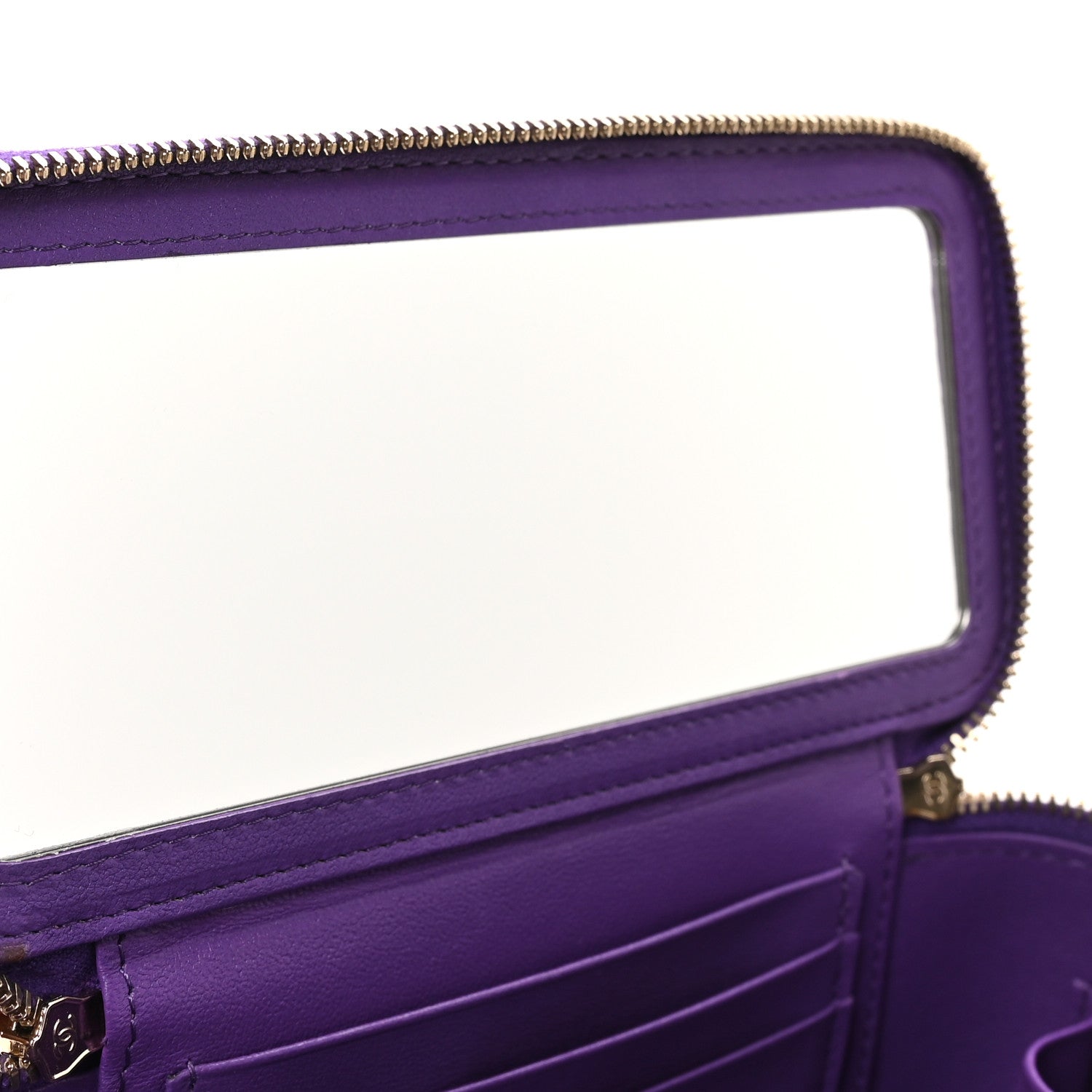 Chanel Lambskin Quilted Small Top Handle Vanity Case With Chain Purple 11 of 12