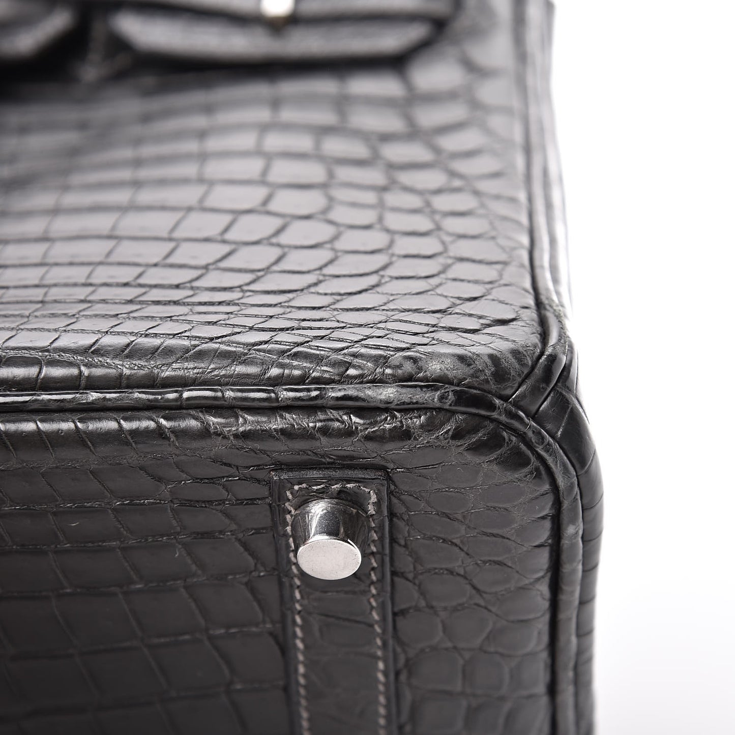 Matte Niloticus Crocodile Birkin 25 Graphite