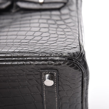 Hermes Matte Niloticus Crocodile Birkin 25 Graphite 9 of 33