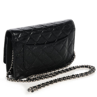 Chanel Caviar Quilted Wallet On Chain WOC Black 3 of 9
