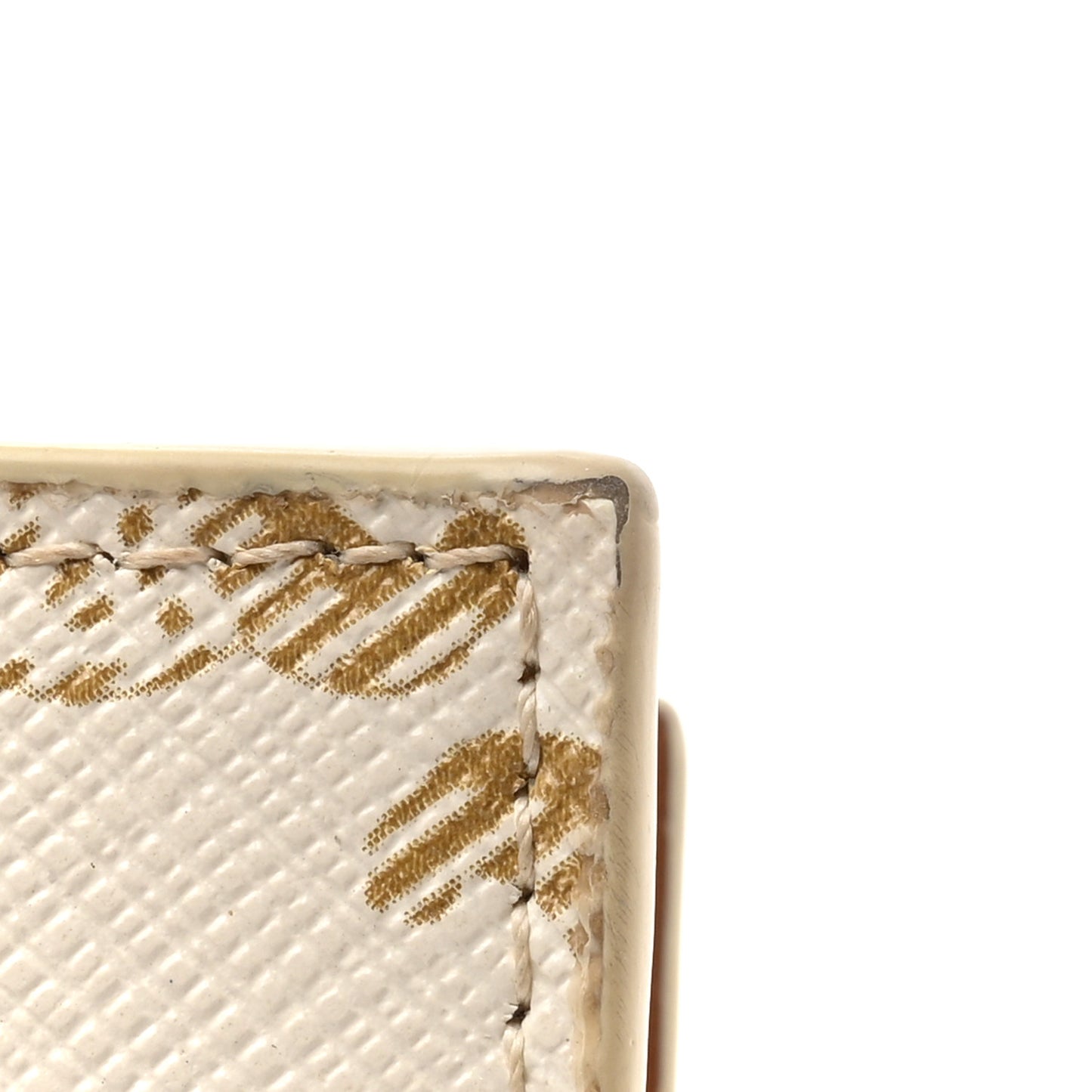 Canvas Triomphe Small Strap Wallet White