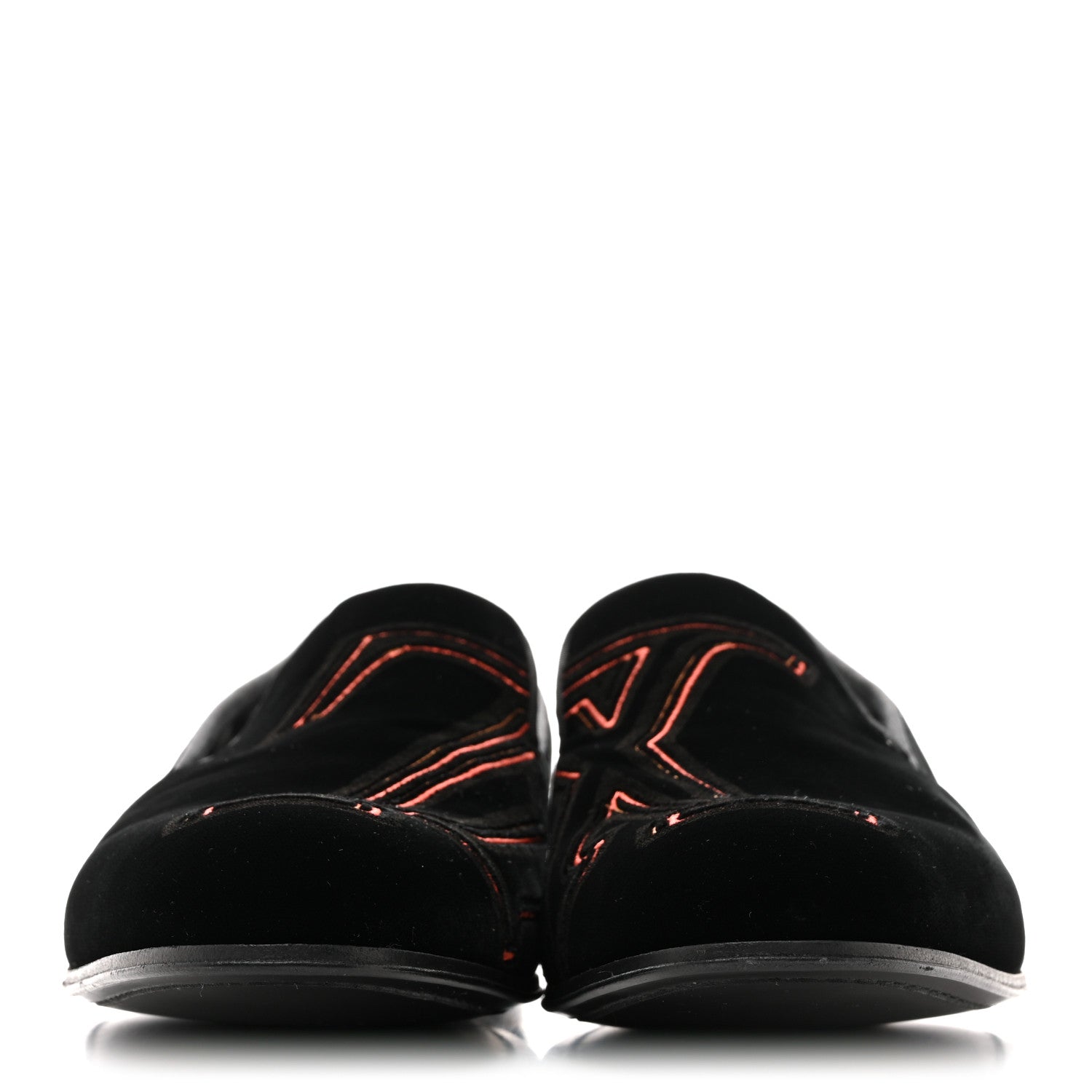 Louis Vuitton Velvet Mens Upside Down Auteuil Slipper 8.5 Black