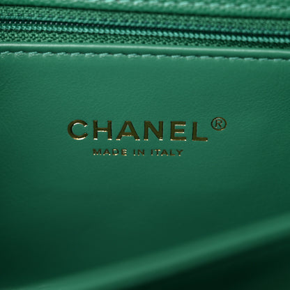 Chanel Caviar Quilted Mini Coco Handle Flap Green 6 of 11