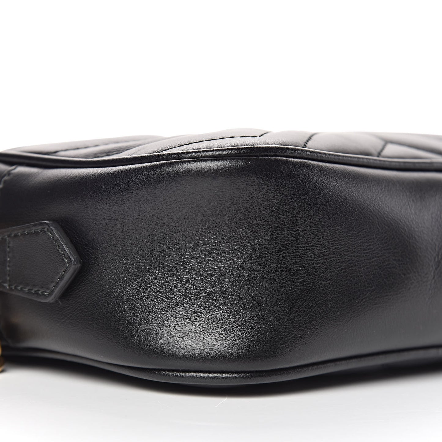 Calfskin Matelasse Mini GG Marmont Chain Shoulder Bag Black