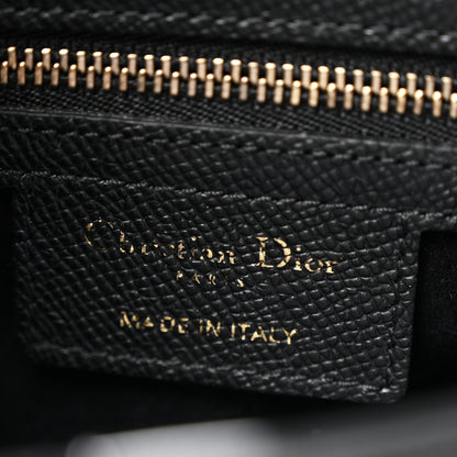 Christian Dior Grained Calfskin Saddle Bag With Strap Black 6 of 11
