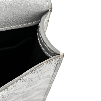 Goyard Goyardine Monte Carlo Bois Clutch With Strap Silver 13 of 17