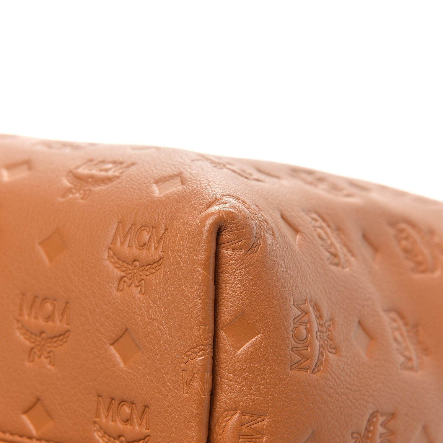 MCM Calfskin Ottomar Monogram Large Klara Hobo Cognac 13 of 15