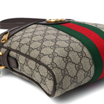 Gucci GG Supreme Monogram Web Small Ophidia Messenger Bag Brown 10 of 11