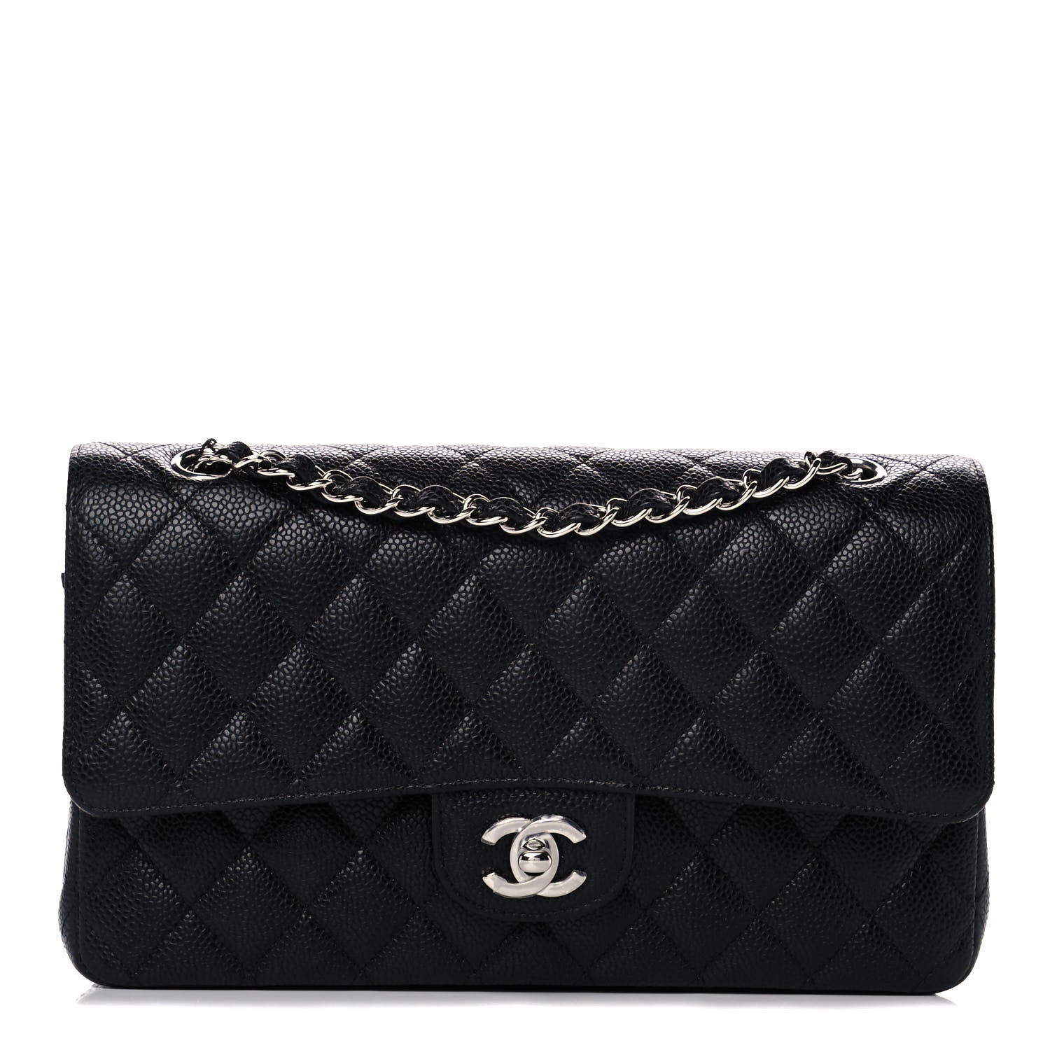 Chanel Caviar Quilted Medium Double Flap Black 1 of 10