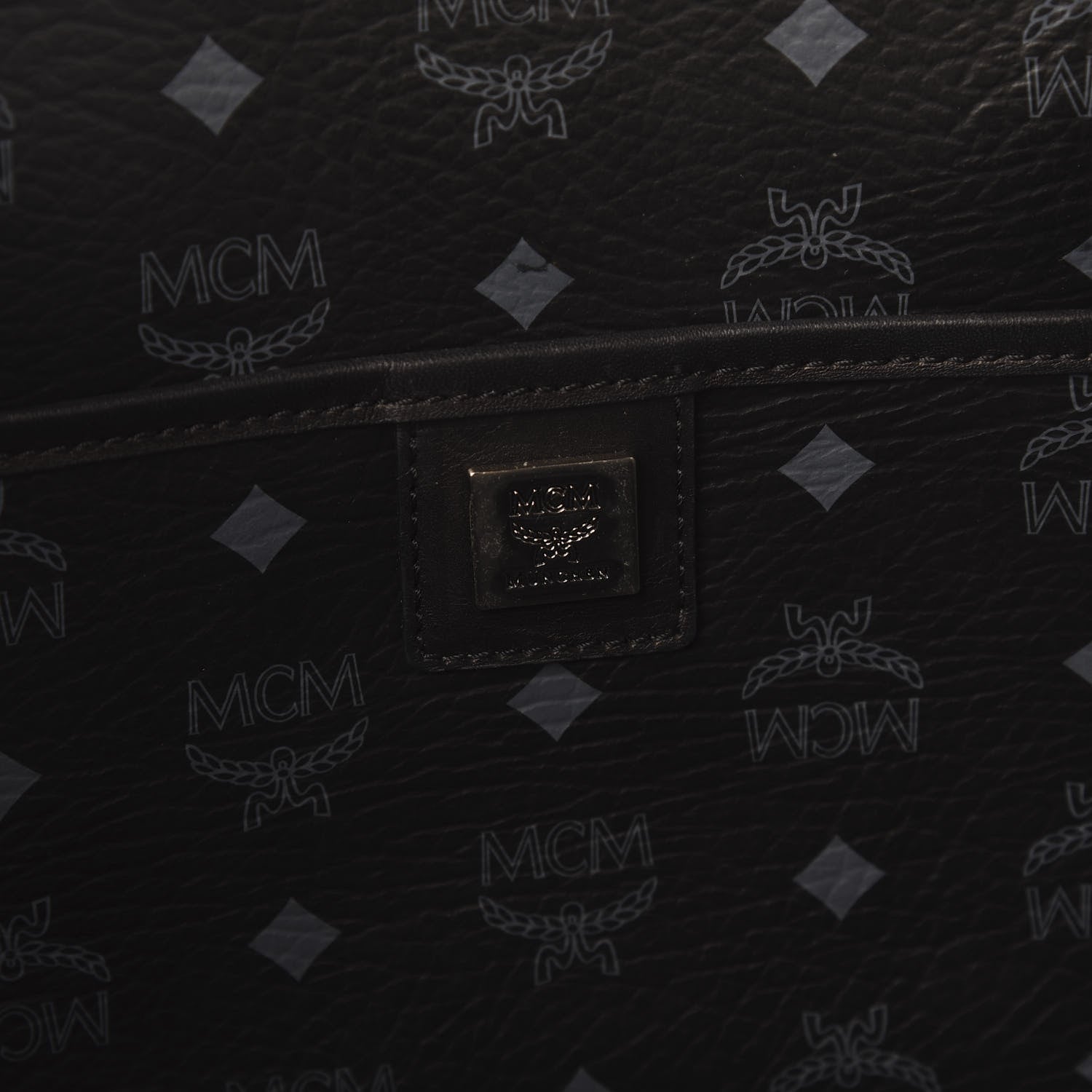MCM Visetos Shopping Tote Black 8 of 9