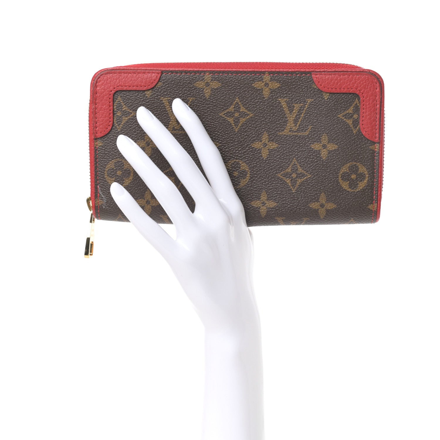 Louis Vuitton Monogram Retiro Zippy Wallet Cherry 2 of 7