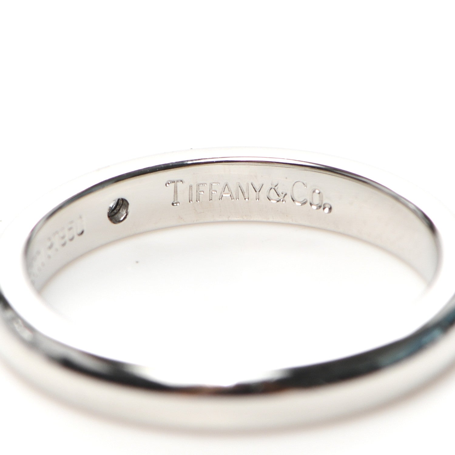 Tiffany Platinum Diamond Elsa Peretti Band Ring 47 4 5 of 6