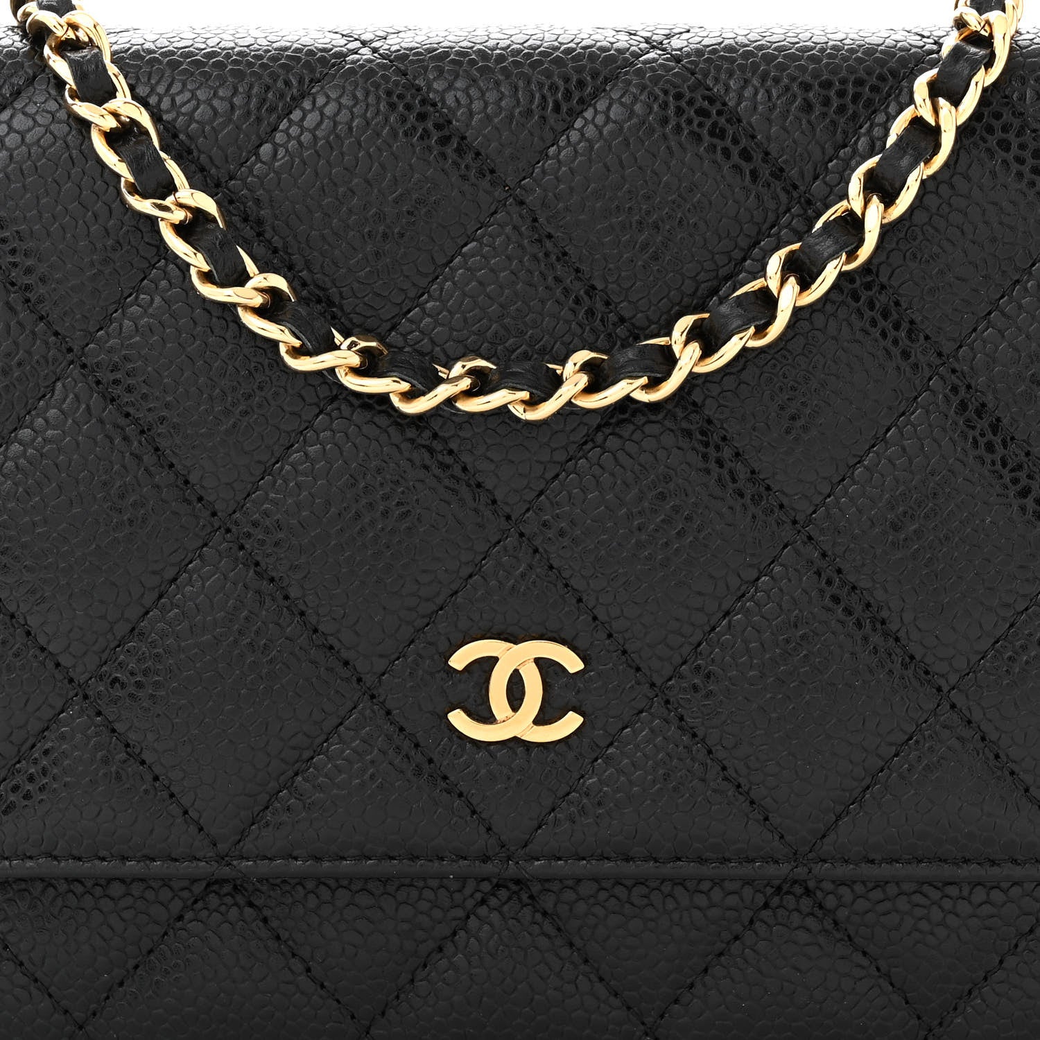 Chanel Caviar Quilted Wallet on Chain WOC Black 9 of 11
