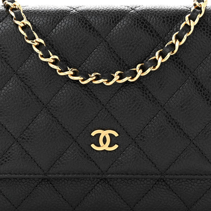 Chanel Caviar Quilted Wallet on Chain WOC Black 9 of 11